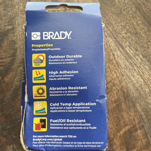 Brady Authentic (M21-500-595-WT) All-Weather black on white vinyl label 1/2” - Picture 5 of 10